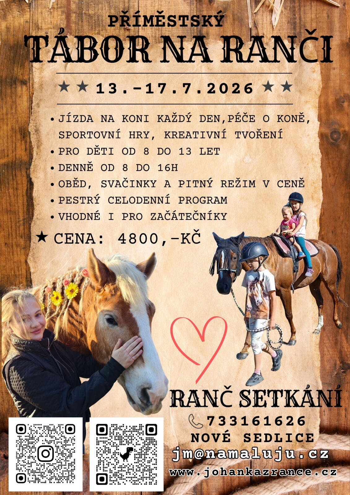 Příměstský tábor na ranči Příměstský tábor na ranči